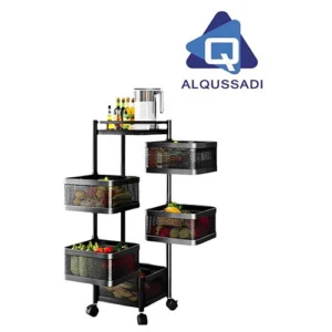 ستاند تنظيم بكفرات مربع اسود ٥ ارفف