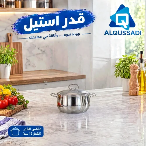 قدر استيل صافينوكس 12 سم